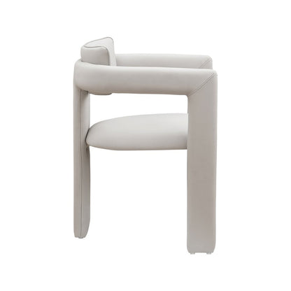 Brenda Taupe Vegan Leather Dining Chair, Set of 2