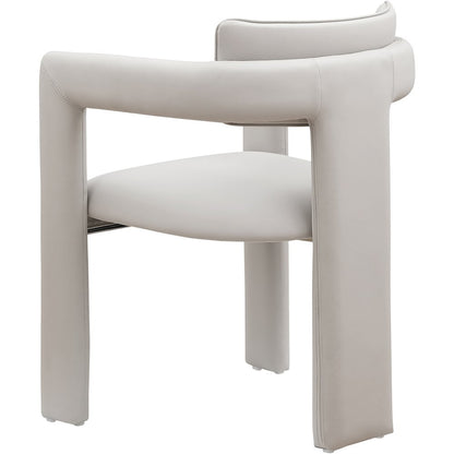 Brenda Taupe Vegan Leather Dining Chair, Set of 2