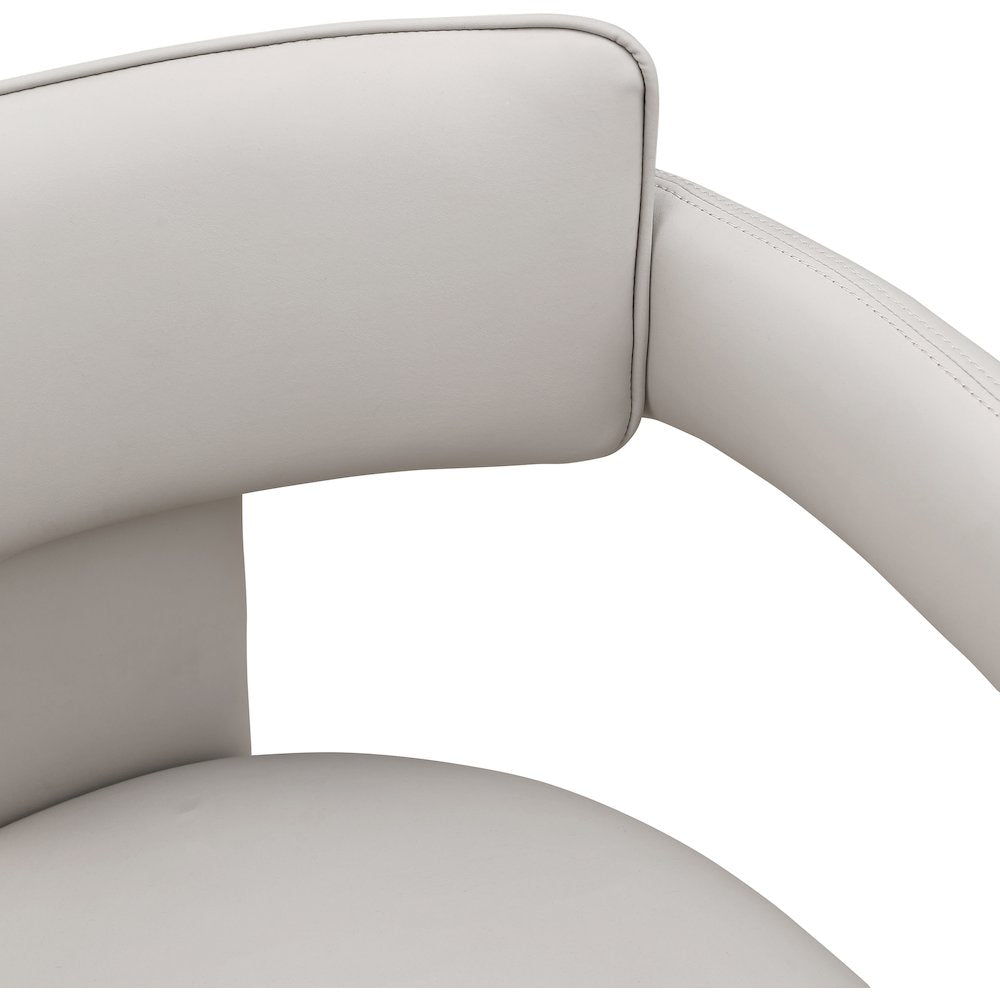 Brenda Taupe Vegan Leather Dining Chair, Set of 2