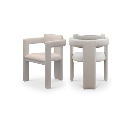 Brenda Taupe Vegan Leather Dining Chair, Set of 2