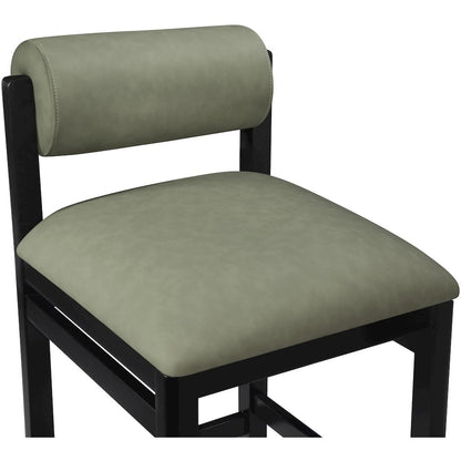 Roundhill Green Vegan Leather Upholstered Counter Stool