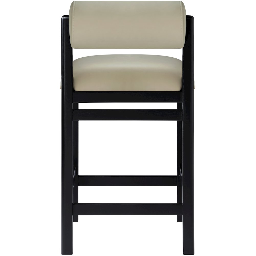 Roundhill Taupe Vegan Leather Upholstered Counter Stool