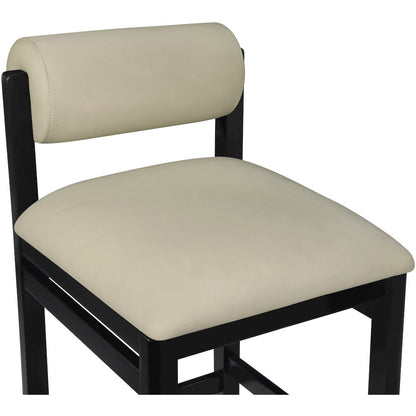 Roundhill Taupe Vegan Leather Upholstered Counter Stool