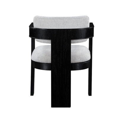 Sacha Grey Linen Textured Fabric Dining Chair, Set of 2