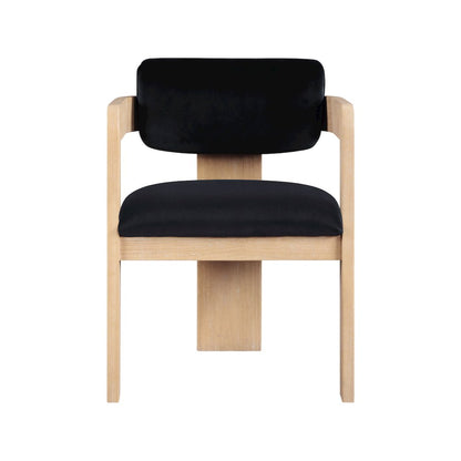 Sacha Black Velvet Dining Chair, Set of 2