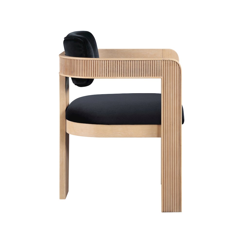 Sacha Black Velvet Dining Chair, Set of 2