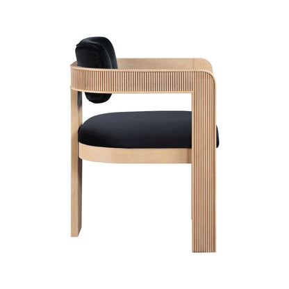 Sacha Black Velvet Dining Chair, Set of 2