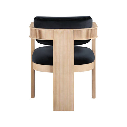 Sacha Black Velvet Dining Chair, Set of 2