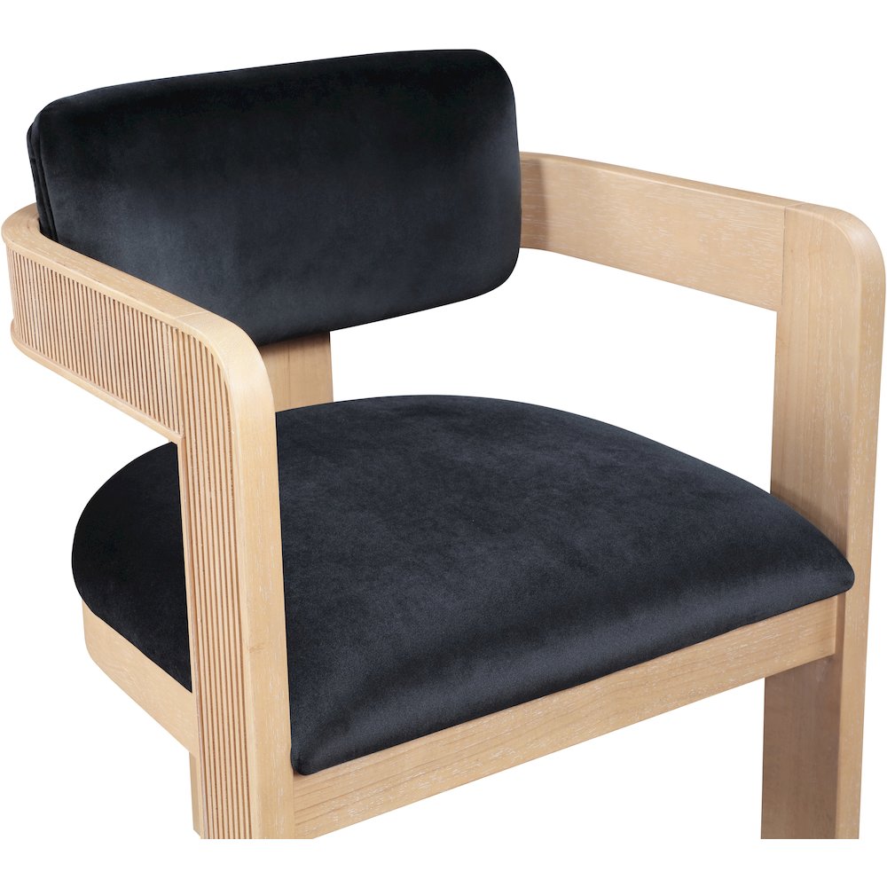 Sacha Black Velvet Dining Chair, Set of 2