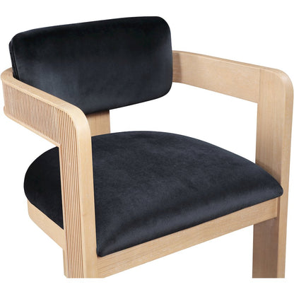 Sacha Black Velvet Dining Chair, Set of 2