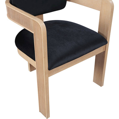 Sacha Black Velvet Dining Chair, Set of 2