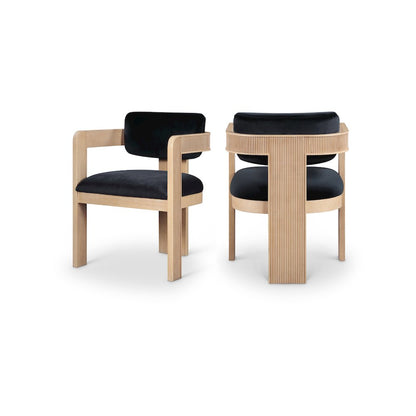 Sacha Black Velvet Dining Chair, Set of 2