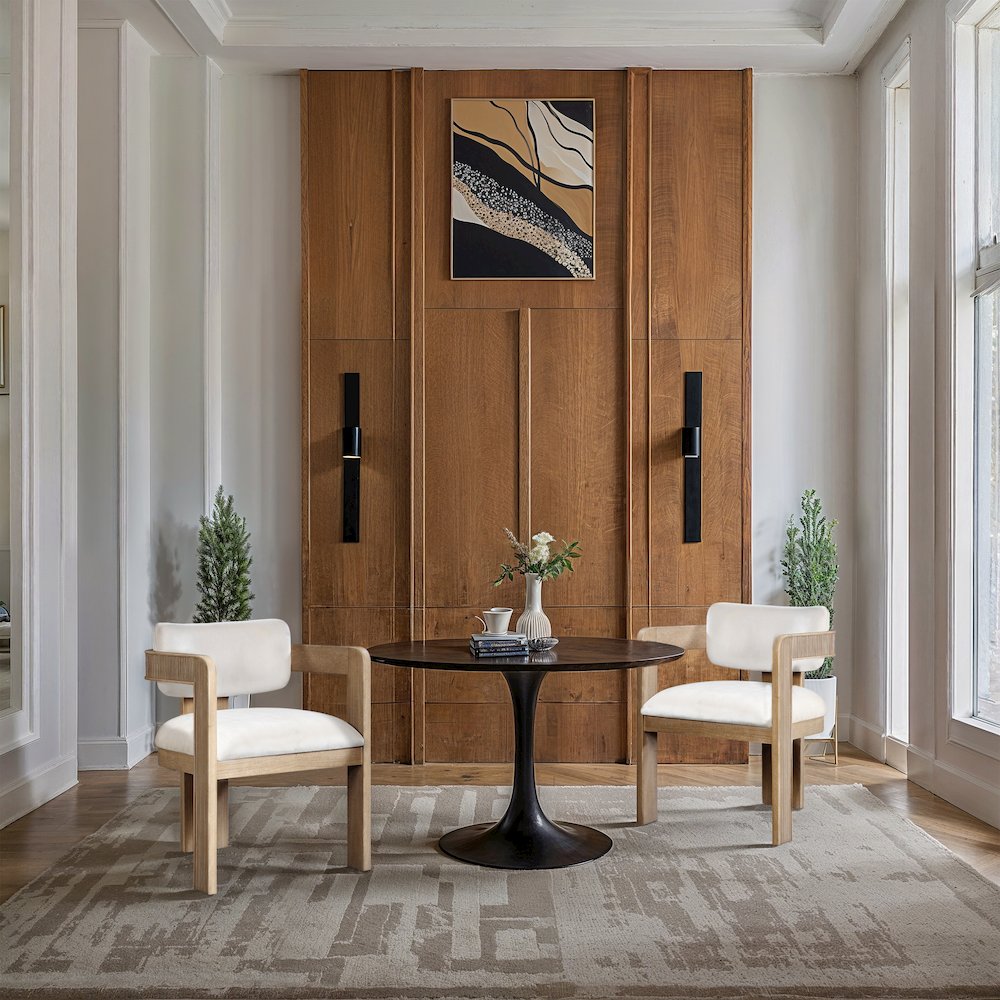 Sacha Cream Velvet Dining Chair, Set of 2