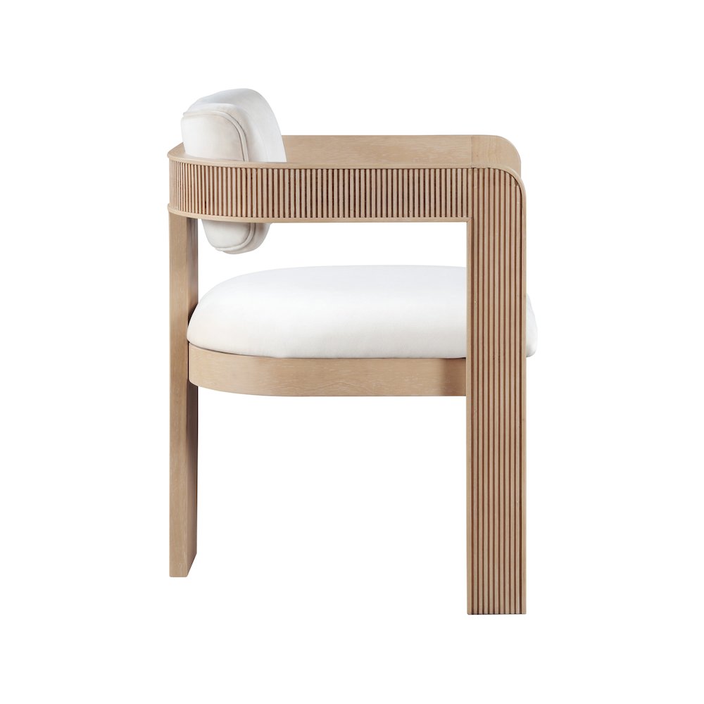 Sacha Cream Velvet Dining Chair, Set of 2