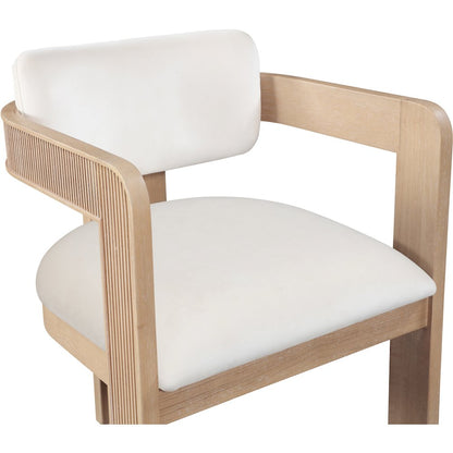 Sacha Cream Velvet Dining Chair, Set of 2