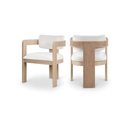 Sacha Cream Velvet Dining Chair, Set of 2