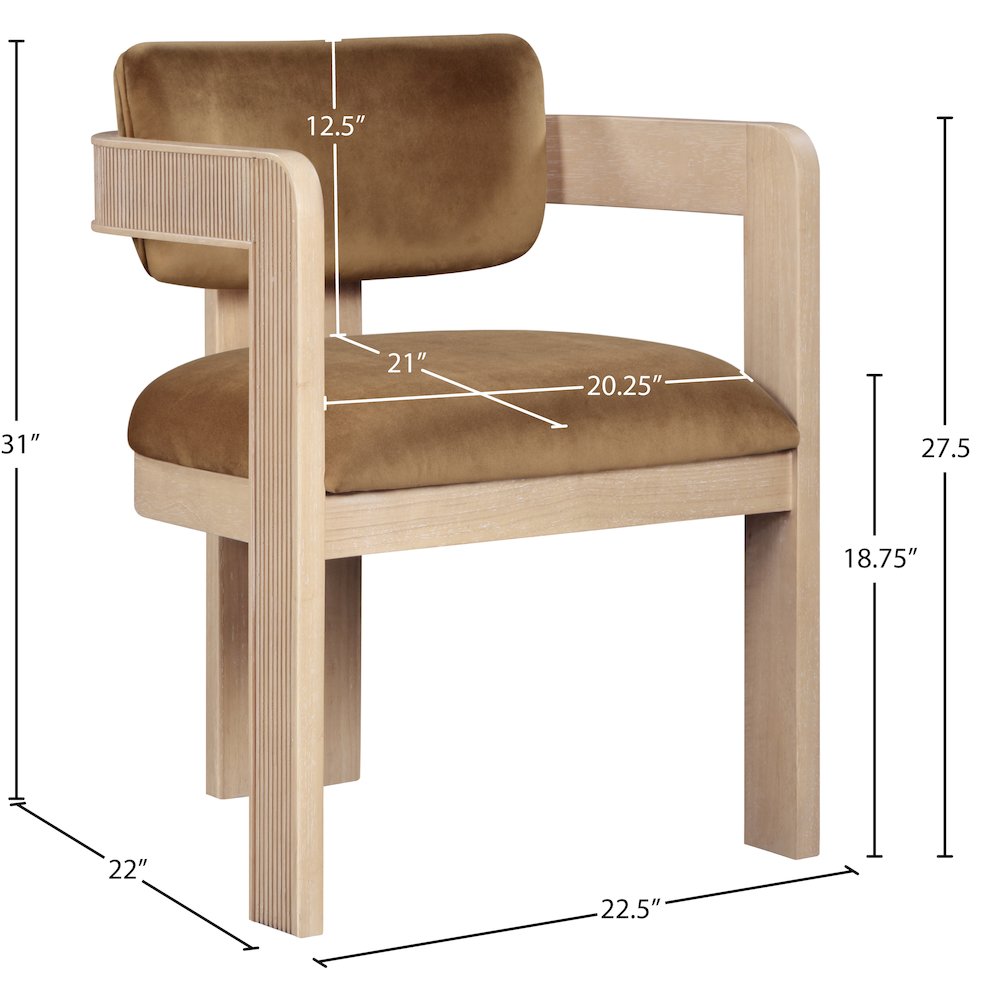 Sacha Saddle Velvet Dining Chair, Set of 2