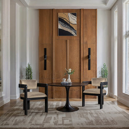 Sacha Beige Velvet Dining Chair, Set of 2