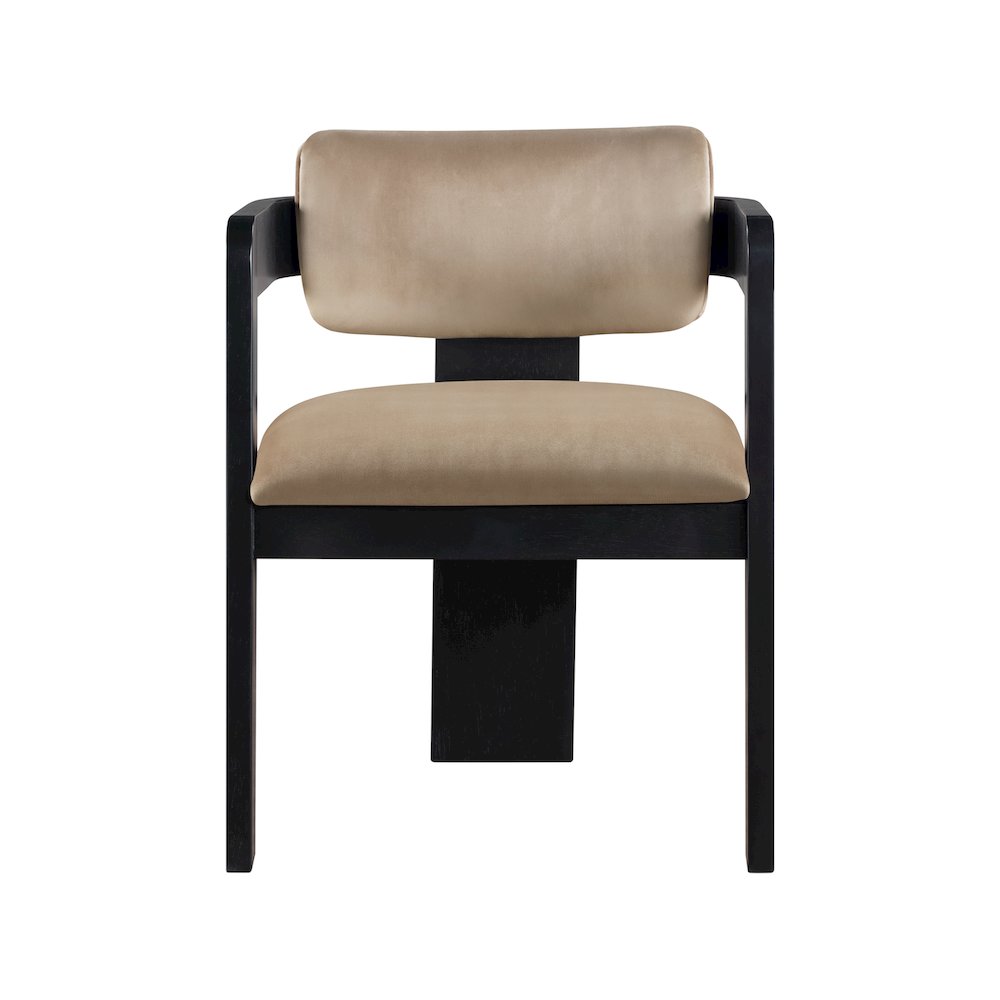 Sacha Beige Velvet Dining Chair, Set of 2