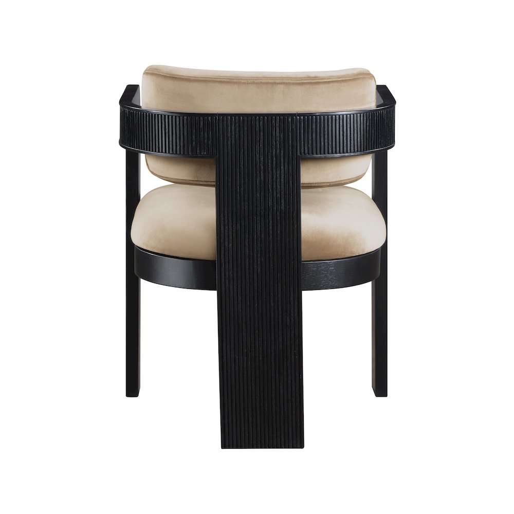 Sacha Beige Velvet Dining Chair, Set of 2
