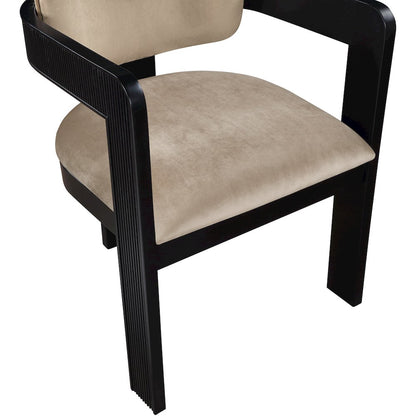 Sacha Beige Velvet Dining Chair, Set of 2