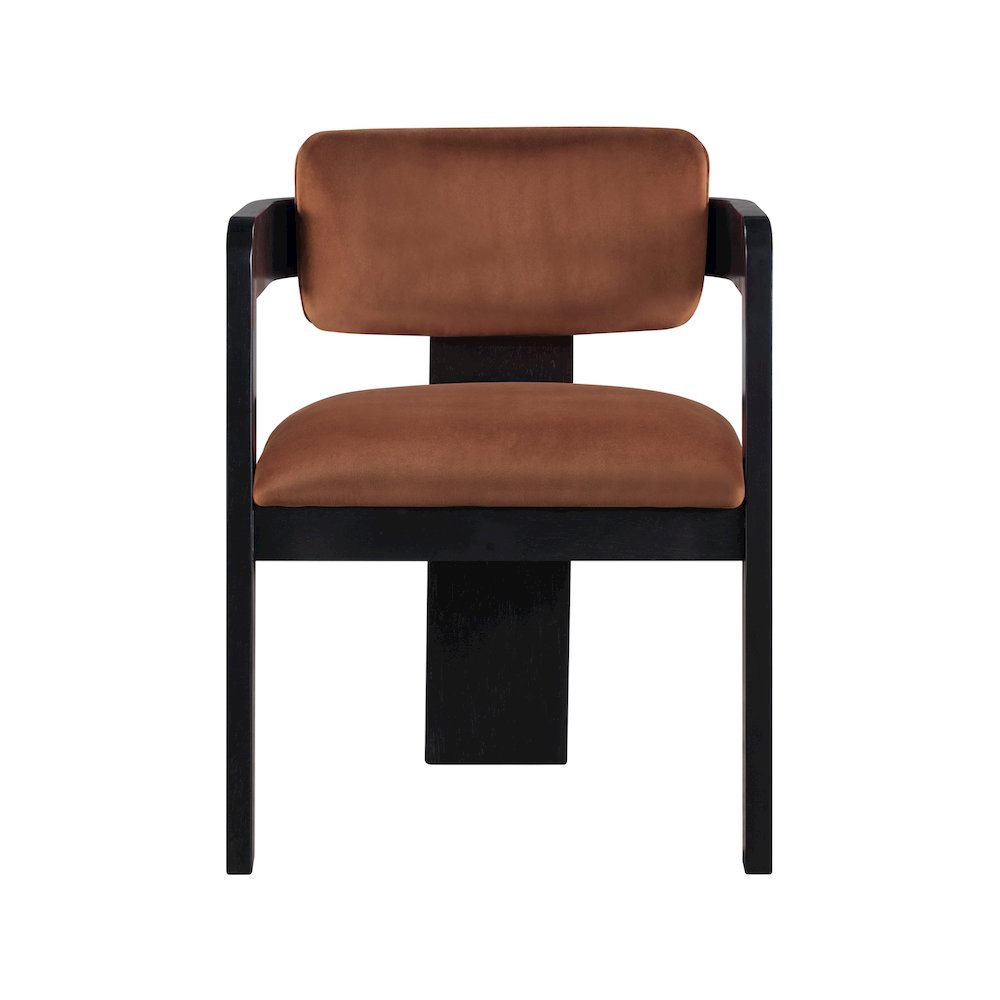 Sacha Cognac Velvet Dining Chair, Set of 2