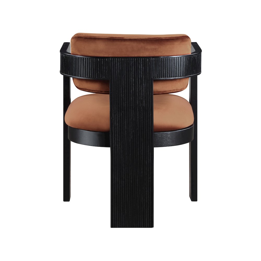 Sacha Cognac Velvet Dining Chair, Set of 2