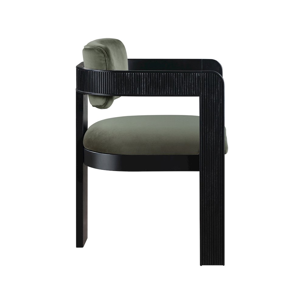 Sacha Green Velvet Dining Chair, Set of 2