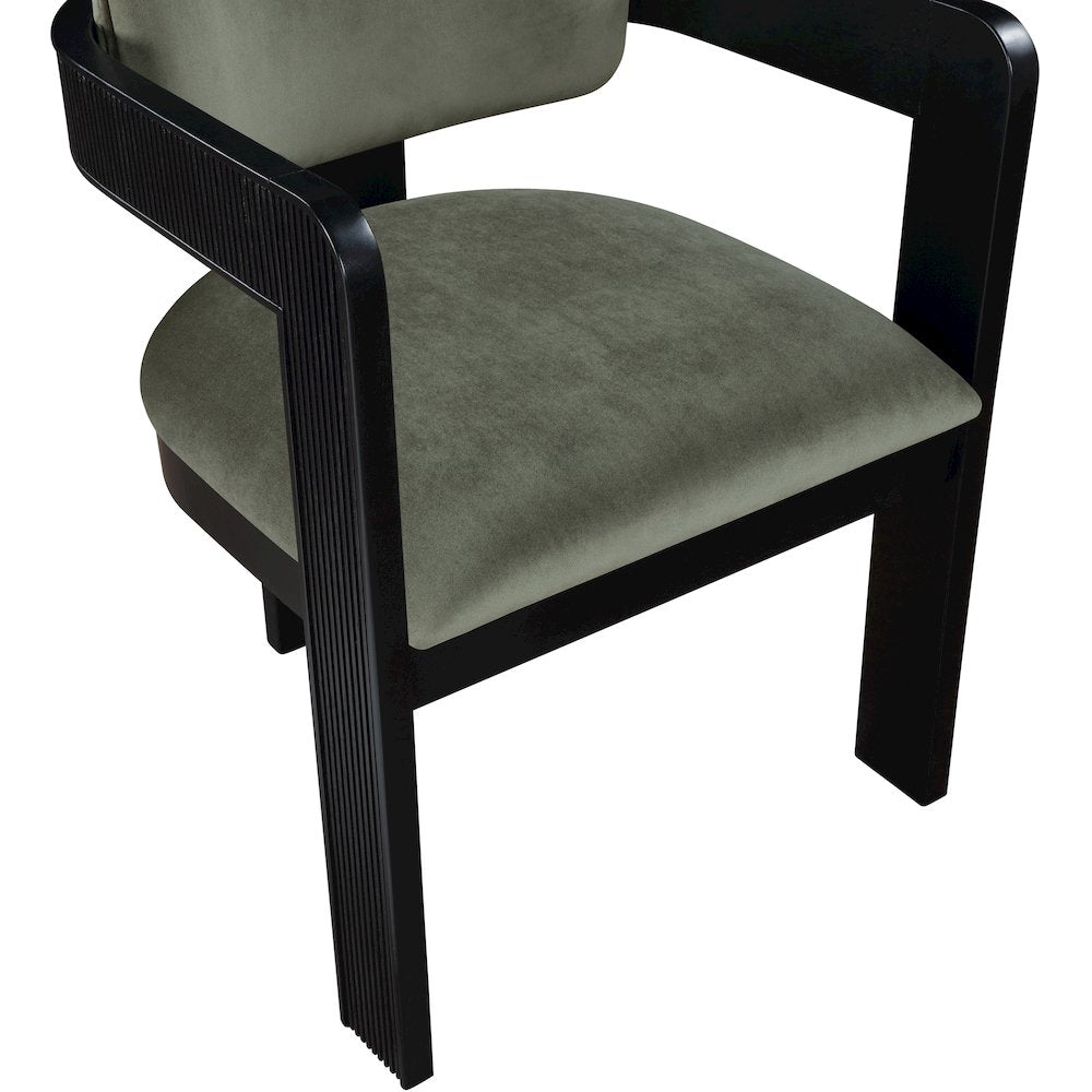 Sacha Green Velvet Dining Chair, Set of 2