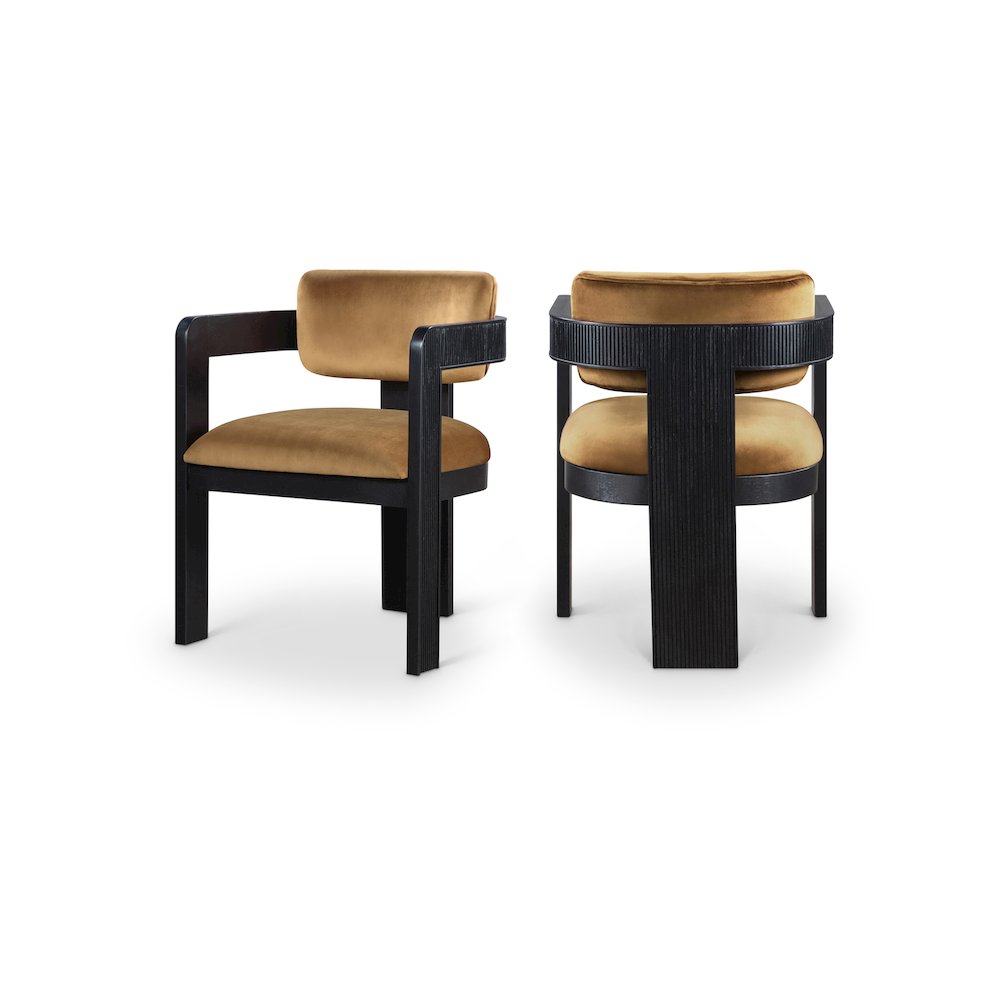 Sacha Saddle Velvet Dining Chair, Set of 2