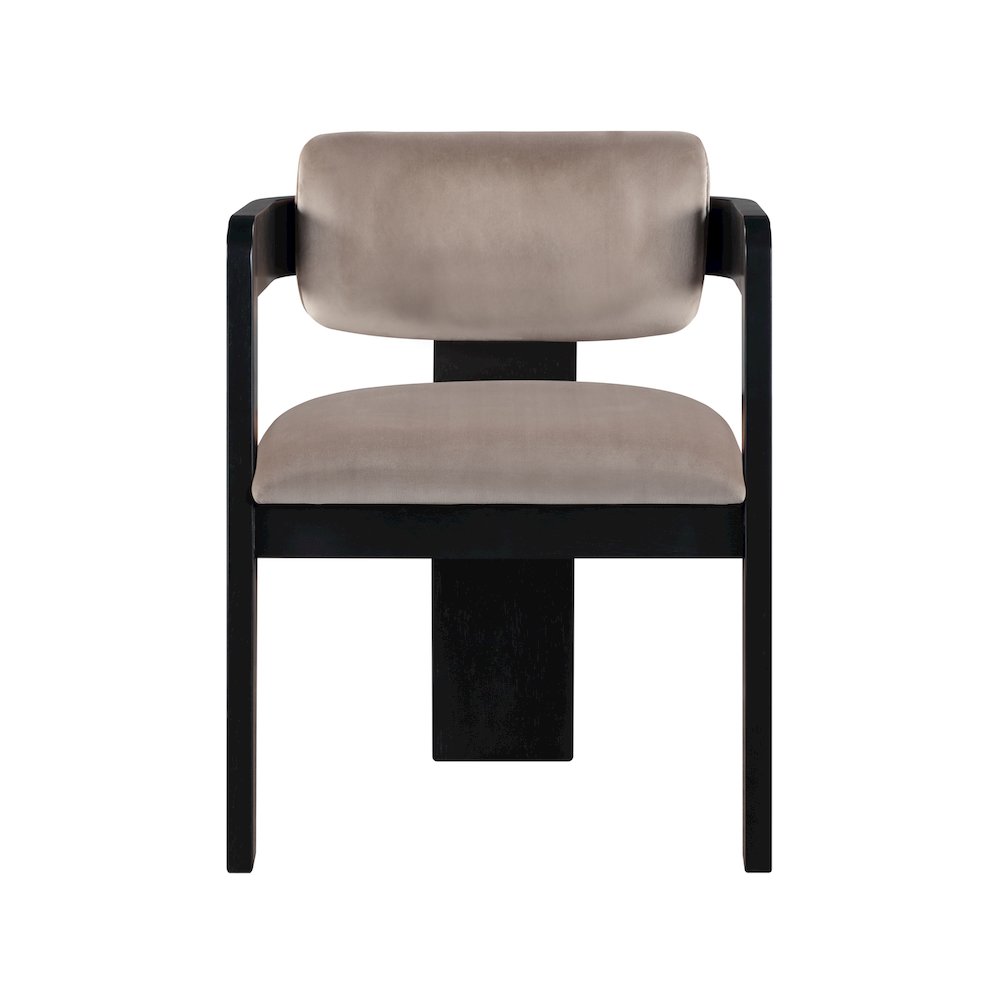 Sacha Taupe Velvet Dining Chair, Set of 2