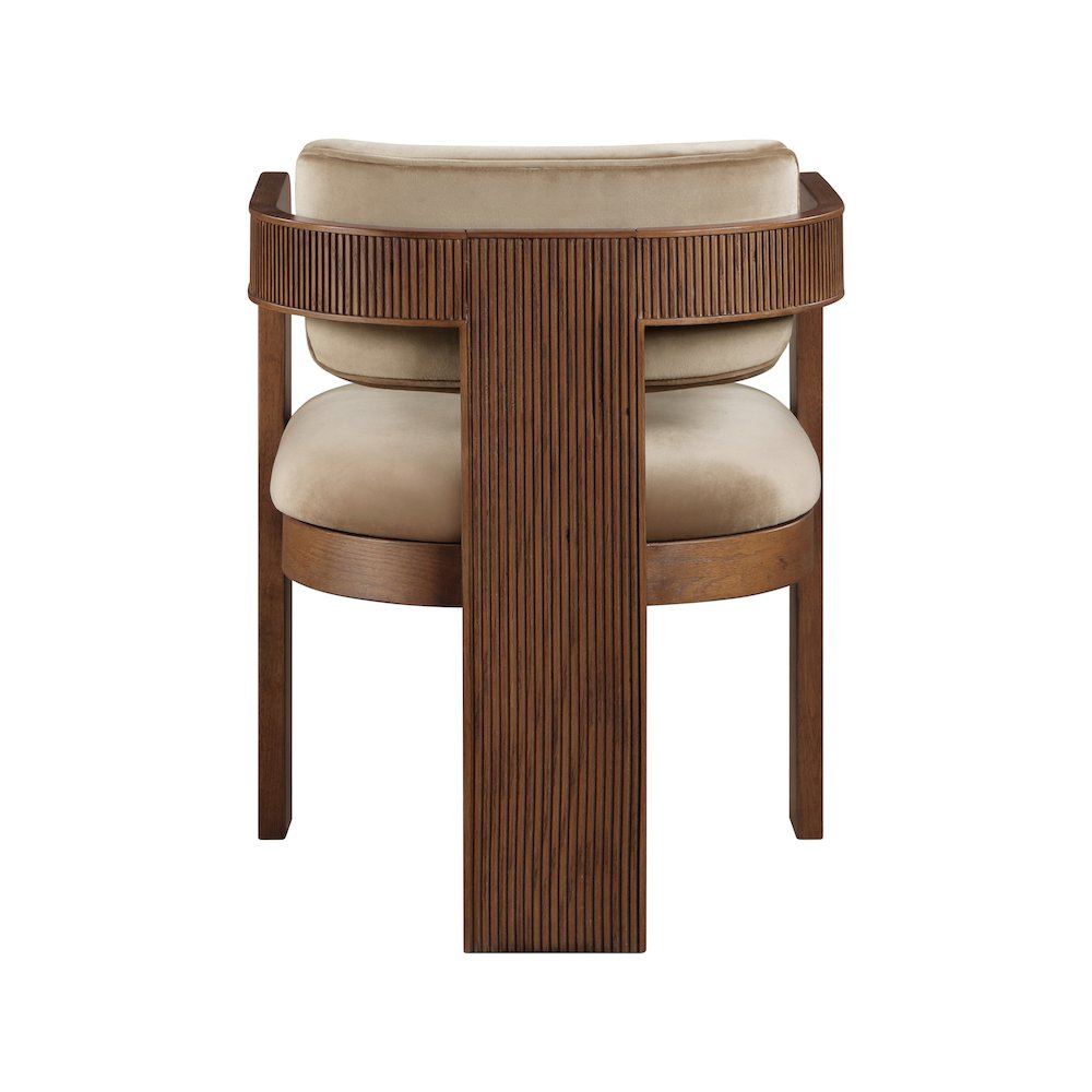 Sacha Beige Velvet Dining Chair, Set of 2