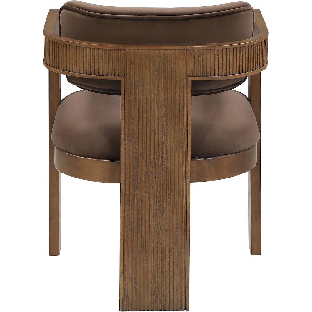 Sacha Brown Velvet Upholstered Dining Chair, Set of 2