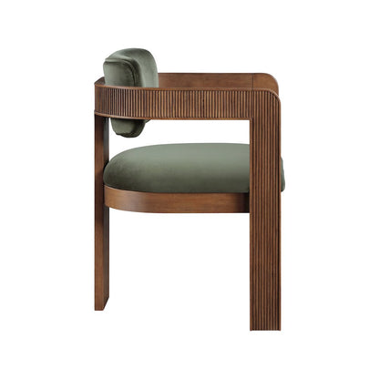 Sacha Green Velvet Dining Chair, Set of 2