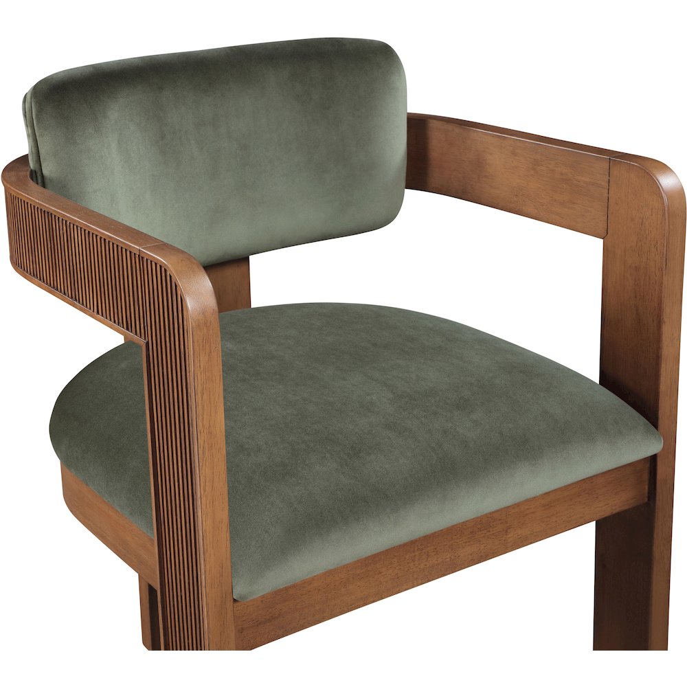 Sacha Green Velvet Dining Chair, Set of 2