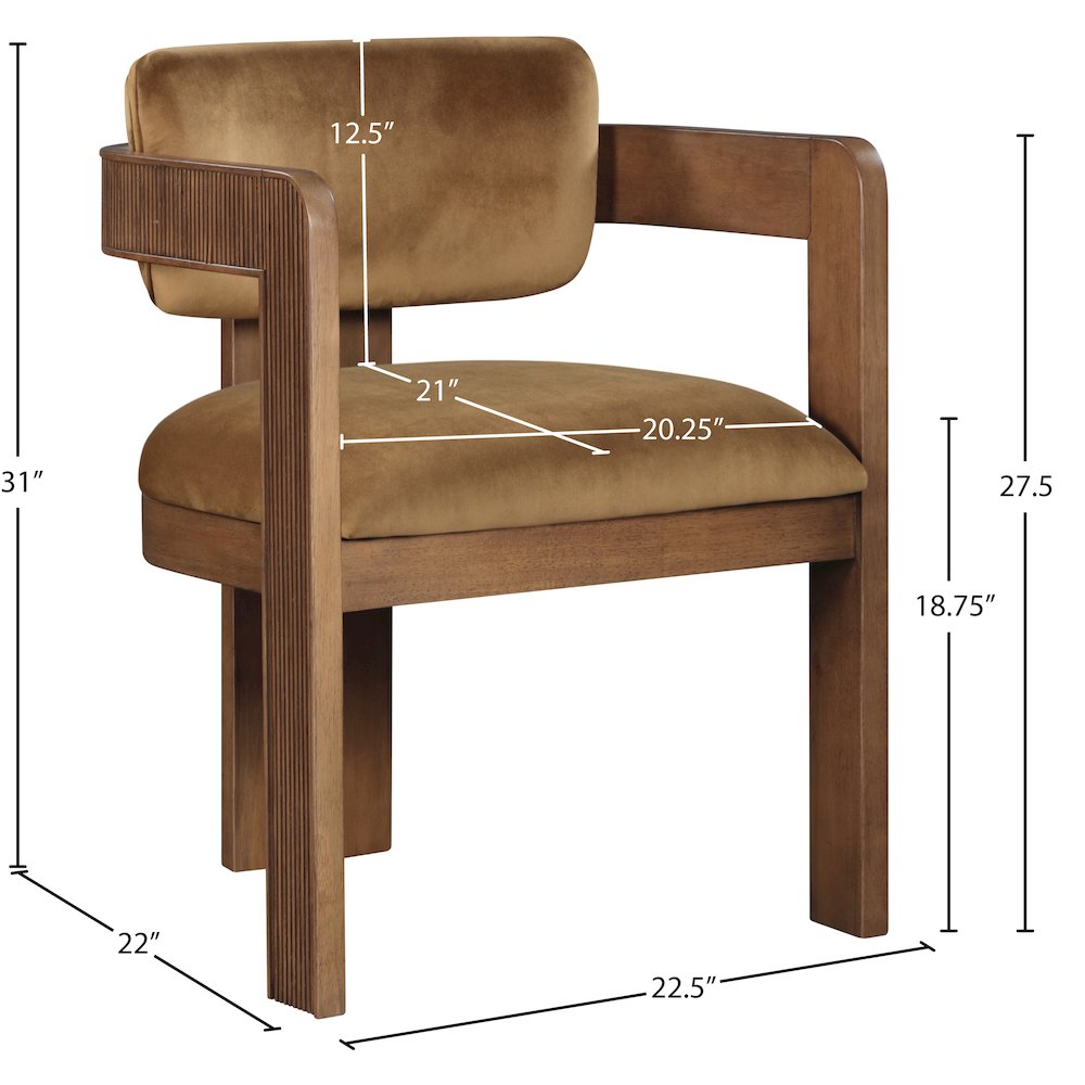 Sacha Saddle Velvet Dining Chair, Set of 2