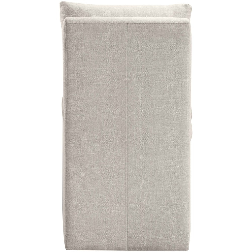 Nelori Beige Linen Textured Performance Fabric Dining Chair, Set of 2
