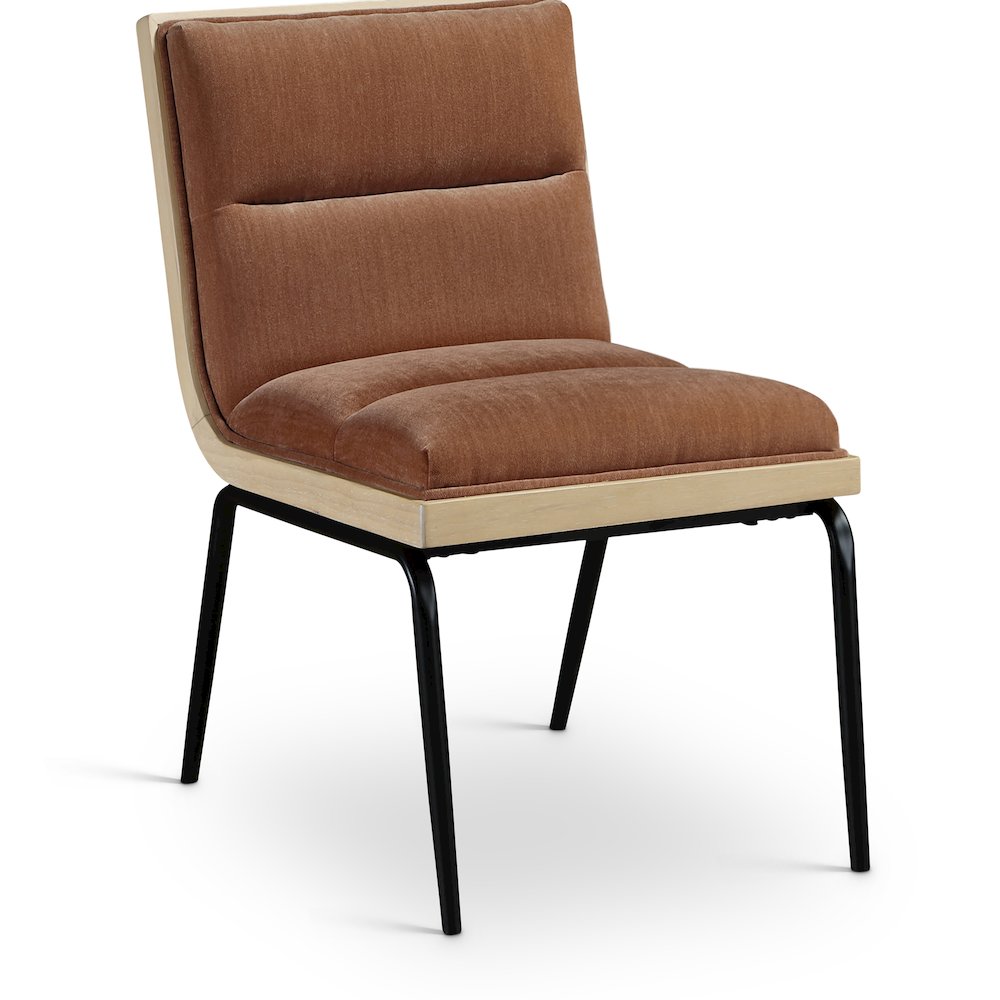 Viceroy Cognac Fabric Upholstered Dining Chair, Set of 2