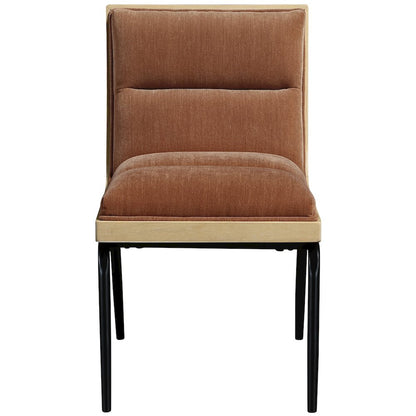 Viceroy Cognac Fabric Upholstered Dining Chair, Set of 2