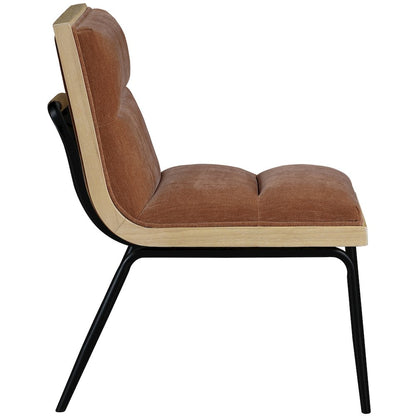 Viceroy Cognac Fabric Upholstered Dining Chair, Set of 2