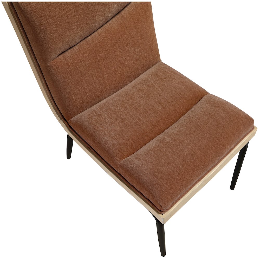 Viceroy Cognac Fabric Upholstered Dining Chair, Set of 2