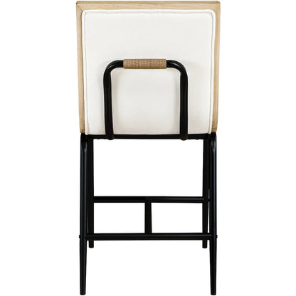 Viceroy Cream Fabric Upholstered Counter Stool, Set of 2