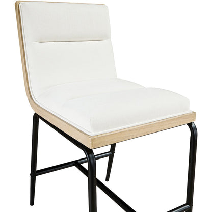 Viceroy Cream Fabric Upholstered Counter Stool, Set of 2