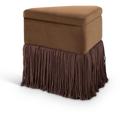 Trivoli Brown Velvet Ottoman/Stool