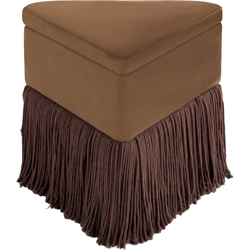 Trivoli Brown Velvet Ottoman/Stool