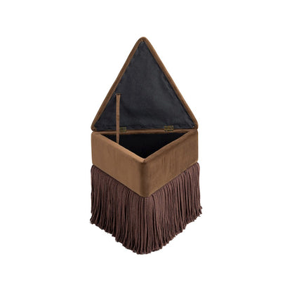 Trivoli Brown Velvet Ottoman/Stool