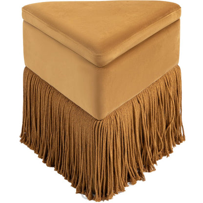 Trivoli Saddle Velvet Ottoman/Stool