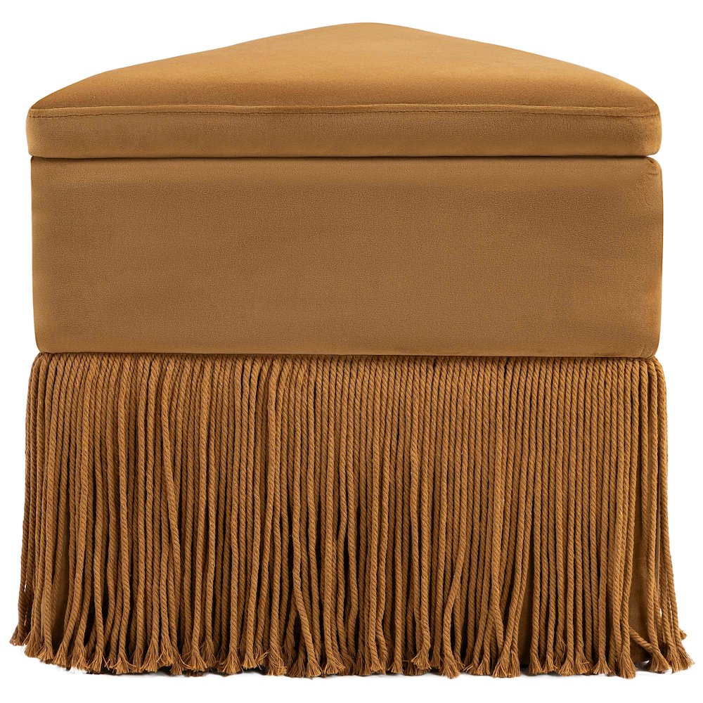Trivoli Saddle Velvet Ottoman/Stool