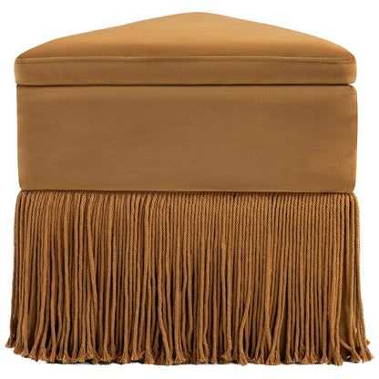 Trivoli Saddle Velvet Ottoman/Stool