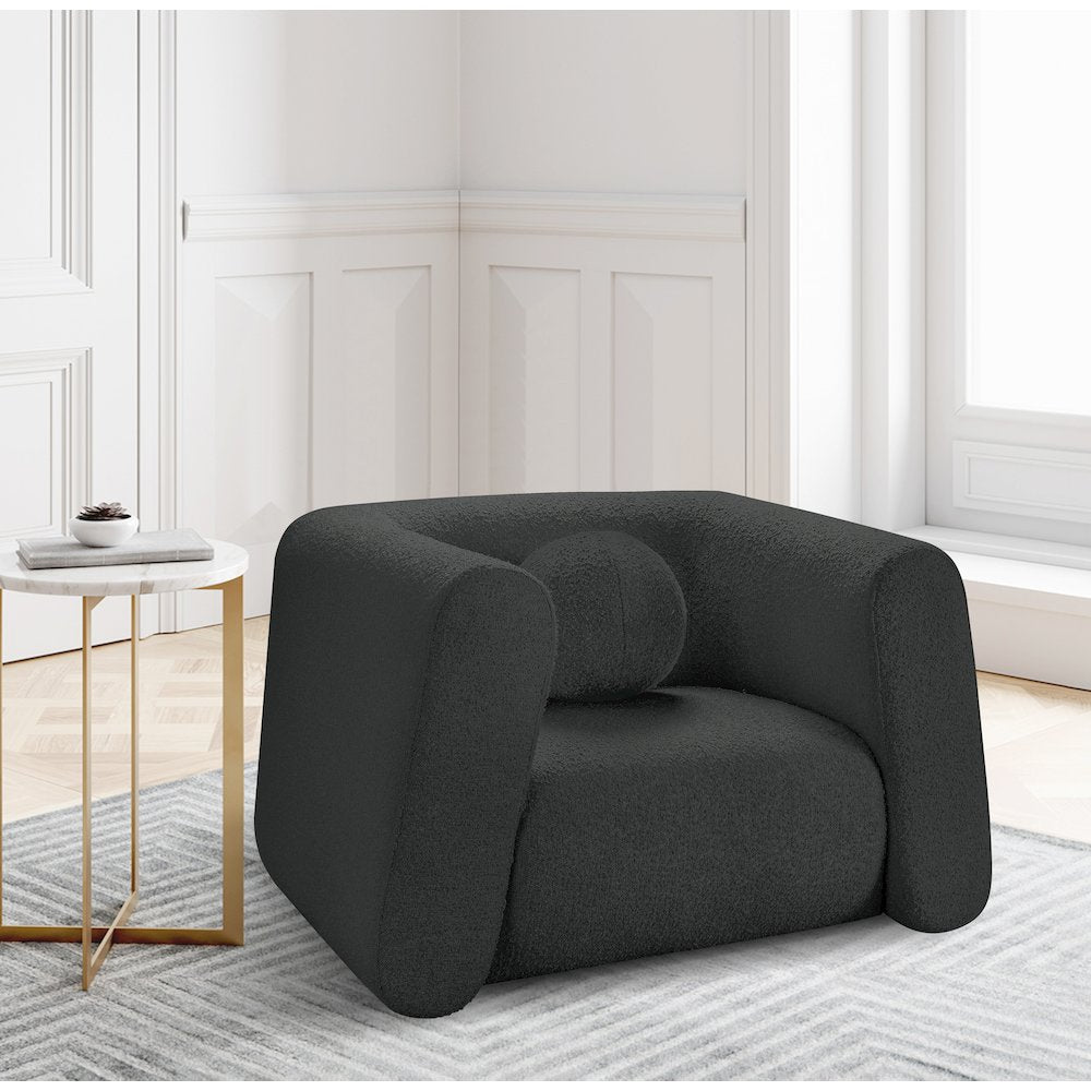 Abbington Black Boucle Fabric Chair